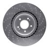 621-72043L Drilled Brake Rotor [Silver], 2008-2015 Mitsubishi, Position: Front Left - image 3
