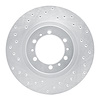 621-72056L Drilled Brake Rotor [Silver], 1994-2000 Mitsubishi, Position: Front Left - image 1