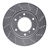 621-72057L Drilled Brake Rotor [Silver], 2000-2006 Mitsubishi, Position: Front Left - image 1