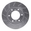 621-72057R Drilled Brake Rotor [Silver], 2000-2006 Mitsubishi, Position: Front Right - image 2
