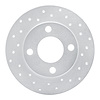 621-73007R Drilled Brake Rotor [Silver], 1982-1998 Audi/Volkswagen, Position: Rear Right - image 1