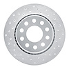 621-73013R Drilled Brake Rotor [Silver], 1990-1997 Audi/Volkswagen, Position: Rear Right - image 1