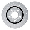 621-73020L Drilled Brake Rotor [Silver], 2000-2003 Audi/Volkswagen, Position: Rear Left - image 1