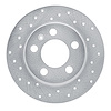 621-73025L Drilled Brake Rotor [Silver], 2001-2006 Audi/Volkswagen, Position: Rear Left - image 1