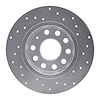 621-74031L Drilled Brake Rotor [Silver], Fits Select Multiple Makes/Models, Position: Rear Left - image 1