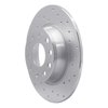 621-74031R Drilled Brake Rotor [Silver], Fits Select Multiple Makes/Models, Position: Rear Right - image 2