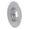 621-74031R Drilled Brake Rotor [Silver], Fits Select Multiple Makes/Models, Position: Rear Right - image 4