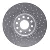 621-74053L Drilled Brake Rotor [Silver], Fits Select Multiple Makes/Models, Position: Front Left - image 2