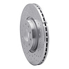 621-74053R Drilled Brake Rotor [Silver], Fits Select Multiple Makes/Models, Position: Front Right - image 1