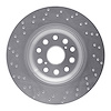 621-75022D Drilled Brake Rotor [Silver], 2007-2021 Lexus/Toyota/Scion, Position: Rear Right - image 1