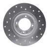 621-76001L Drilled Brake Rotor [Silver], 1975-1979 Lexus/Toyota/Scion, Position: Front Left - image 3
