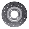 621-76001R Drilled Brake Rotor [Silver], 1975-1979 Lexus/Toyota/Scion, Position: Front Right - image 1
