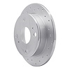 621-76023L Drilled Brake Rotor [Silver], 1985-1987 Lexus/Toyota/Scion, Position: Rear Left - image 1