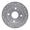621-76023R Drilled Brake Rotor [Silver], 1985-1987 Lexus/Toyota/Scion, Position: Rear Right - image 1