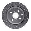 621-76025R Drilled Brake Rotor [Silver], 1984-1988 Lexus/Toyota/Scion, Position: Rear Right - image 1