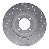 621-76030L Drilled Brake Rotor [Silver], 1985-1988 Lexus/Toyota/Scion, Position: Front Left - image 1