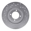 621-76030R Drilled Brake Rotor [Silver], 1985-1988 Lexus/Toyota/Scion, Position: Front Right - image 2