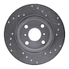 621-76032L Drilled Brake Rotor [Silver], 1987-1992 Multiple Makes/Models, Position: Front Left - image 1