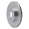 621-76032R Drilled Brake Rotor [Silver], 1987-1992 Multiple Makes/Models, Position: Front Right - image 1