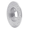 621-76035L Drilled Brake Rotor [Silver], 1987-1992 Multiple Makes/Models, Position: Rear Left - image 1