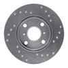 621-76043L Drilled Brake Rotor [Silver], 1990-1991 Lexus/Toyota/Scion, Position: Front Left - image 2