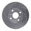 621-76043R Drilled Brake Rotor [Silver], 1990-1991 Lexus/Toyota/Scion, Position: Front Right - image 2