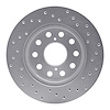 621-76048L Drilled Brake Rotor [Silver], 1991-1995 Lexus/Toyota/Scion, Position: Rear Left - image 1