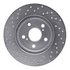 621-76075R Drilled Brake Rotor [Silver], 2002-2015 Lexus/Toyota/Scion, Position: Front Right - image 1