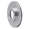 621-76096R Drilled Brake Rotor [Silver], 1984-1995 Lexus/Toyota/Scion, Position: Front Right - image 1