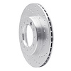 621-76099R Drilled Brake Rotor [Silver], 1976-1980 Lexus/Toyota/Scion, Position: Front Right - image 1