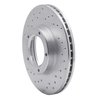 621-76106L Drilled Brake Rotor [Silver], 1989-2008 Lexus/Toyota/Scion, Position: Front Left - image 2