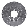 621-76119R Drilled Brake Rotor [Silver], 1993-1998 Lexus/Toyota/Scion, Position: Front Right - image 1