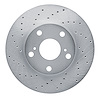 621-76133L Drilled Brake Rotor [Silver], 2005-2015 Lexus/Toyota/Scion, Position: Front Left - image 1