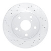 621-76135L Drilled Brake Rotor [Silver], 2006-2018 Multiple Makes/Models, Position: Front Left - image 1