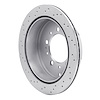 621-76137R Drilled Brake Rotor [Silver], Fits Select Lexus/Toyota/Scion, Position: Rear Right - image 1