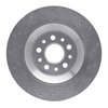 621-79010 Drilled Brake Rotor [Silver], 2017-2020 Maserati, Position: Rear - image 4