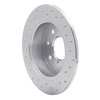 621-80014L Drilled Brake Rotor [Silver], 1986-1988 Ford/Lincoln/Mercury/Mazda, Position: Rear Left - image 3