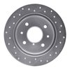 621-80014L Drilled Brake Rotor [Silver], 1986-1988 Ford/Lincoln/Mercury/Mazda, Position: Rear Left - image 4