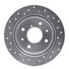 621-80014R Drilled Brake Rotor [Silver], 1986-1988 Ford/Lincoln/Mercury/Mazda, Position: Rear Right - image 2
