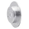 621-80014R Drilled Brake Rotor [Silver], 1986-1988 Ford/Lincoln/Mercury/Mazda, Position: Rear Right - image 3