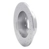 621-80014R Drilled Brake Rotor [Silver], 1986-1988 Ford/Lincoln/Mercury/Mazda, Position: Rear Right - image 4
