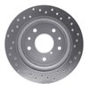 621-80015L Drilled Brake Rotor [Silver], 1986-1991 Ford/Lincoln/Mercury/Mazda, Position: Rear Left - image 2