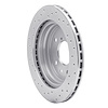 621-80015R Drilled Brake Rotor [Silver], 1986-1991 Ford/Lincoln/Mercury/Mazda, Position: Rear Right - image 1