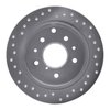 621-80020R Drilled Brake Rotor [Silver], 1988-1989 Ford/Lincoln/Mercury/Mazda, Position: Rear Right - image 2