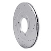 621-80056R Drilled Brake Rotor [Silver], 1986-1993 Ford/Lincoln/Mercury/Mazda, Position: Front Right - image 1