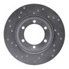 621-80056R Drilled Brake Rotor [Silver], 1986-1993 Ford/Lincoln/Mercury/Mazda, Position: Front Right - image 3