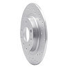 621-80075R Drilled Brake Rotor [Silver], 2016-2018 Ford/Lincoln/Mercury/Mazda, Position: Rear Right - image 1