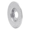 621-80075R Drilled Brake Rotor [Silver], 2016-2018 Ford/Lincoln/Mercury/Mazda, Position: Rear Right - image 2