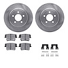 6212-39101 Brake Rotors w/Heavy-Duty Brake Pads Kit & Hardware, Fits Select Mopar, Position: Rear - image 1
