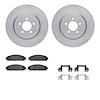 6212-39107 Brake Rotors w/Heavy-Duty Brake Pads Kit & Hardware, Fits Select Mopar, Position: Front - image 1